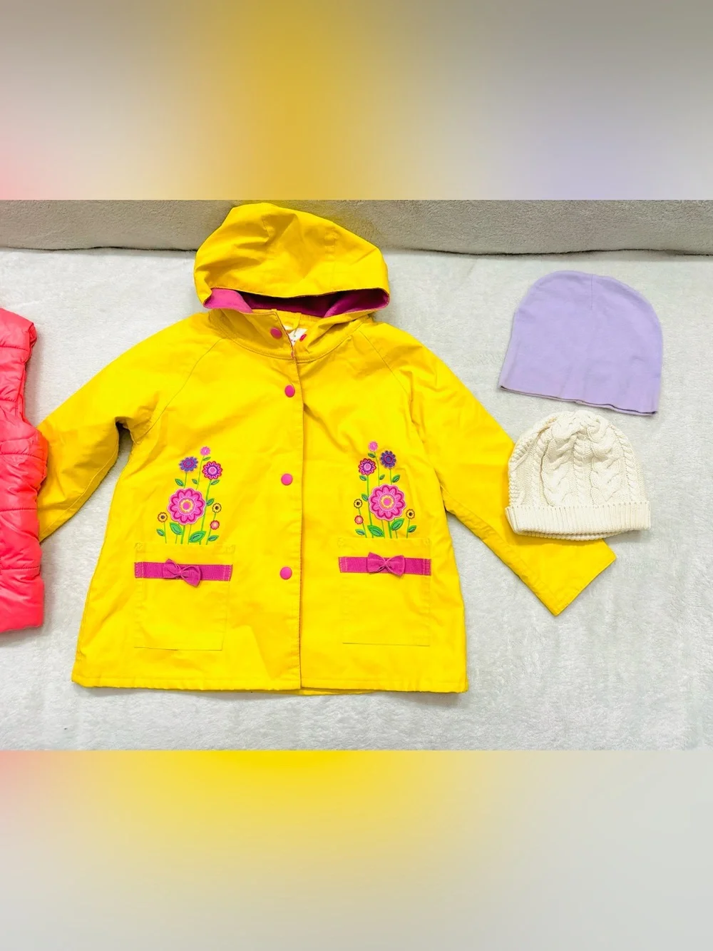 Lot Girls Vest & Raincoat Size 3/4T Years Excellent Condition